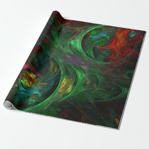 Genesis Green Abstrakt Art Geschenkpapier