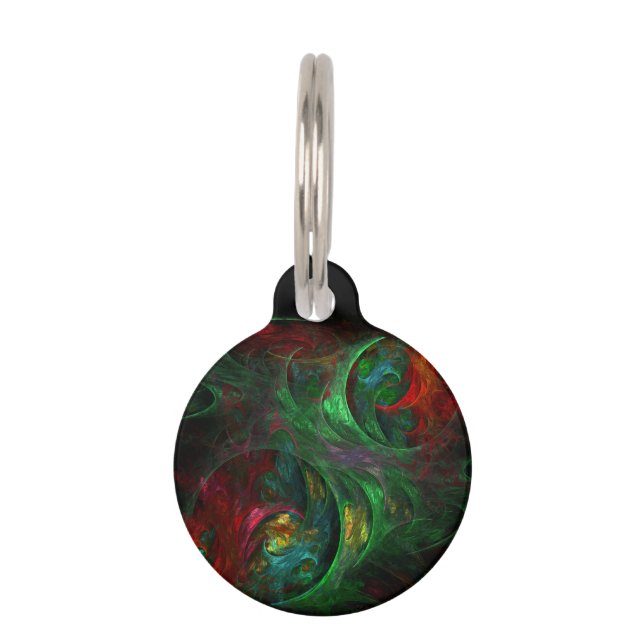 Genesis Green Abstrakt Art Round Tiermarke (Vorderseite)