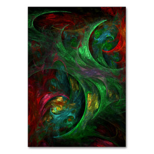 Genesis Green Abstrakt Art Table Card Tischnummer