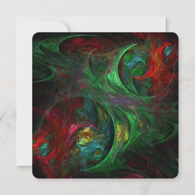 Genesis Green Abstrakte Kunst Einladung (Vorderseite)