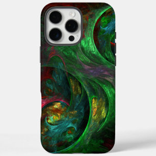 Genesis Green Abstrakte Kunst iPhone 16 Pro Max Hülle