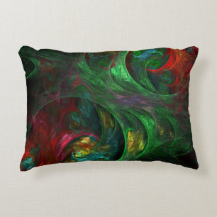 Genesis Green Coussin d'accent d'art Abstrait