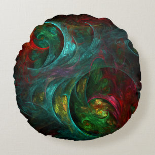 Genesis Nova Abstrait Art Round Coussin