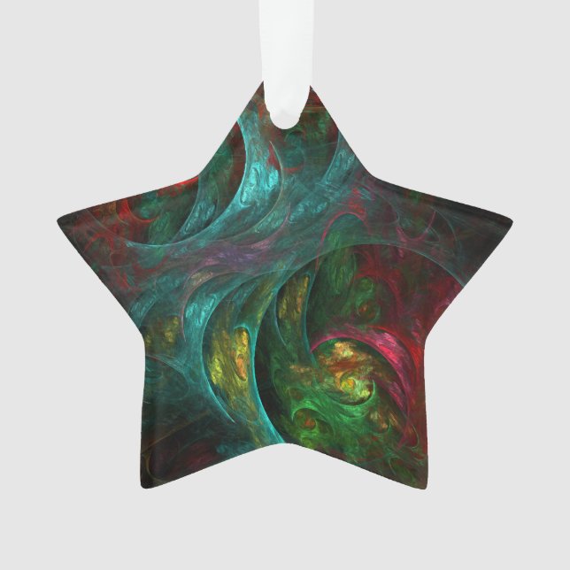 Genesis Nova Abstrakt Art Acrylic Star Ornament (Vorderseite)