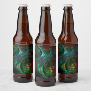 Genesis Nova Abstrakt Art Bierflaschenetikett