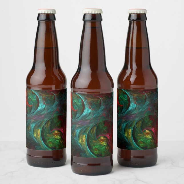 Genesis Nova Abstrakt Art Bierflaschenetikett (Flaschen)