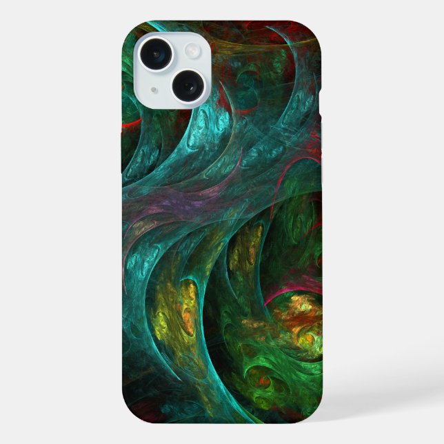 Genesis Nova Abstrakt Art iPhone 15 Plus Hülle (Rückseite)