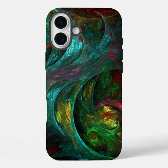 Genesis Nova Abstrakt Art iPhone 16 Plus Hülle (Rückseite)