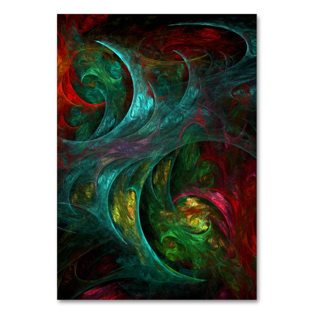 Genesis Nova Abstrakt Art Table Card Tischnummer (Vorderseite)