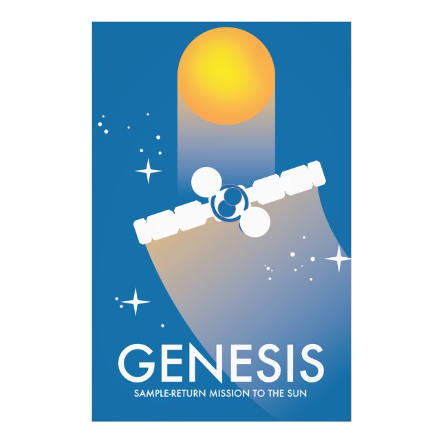 Genesis-Probenrückführungsmission Weltraumkunst. Fotodruck (Vorne)