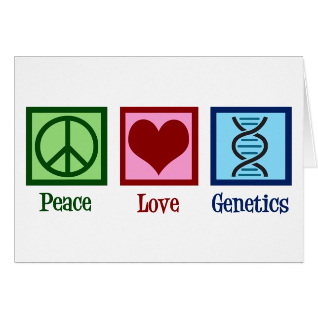 Geneticiste Peace Love Genetics Company Card (Devant horizontal)