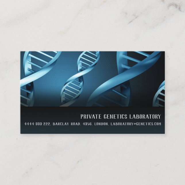Genetik-privates Labormedizinische Forschung Visitenkarte (Vorderseite)