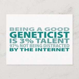 Genetiker 3% Talent Postkarte