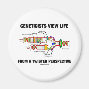 Genetiker-Ansicht-Leben von einer verdrehten Magnet