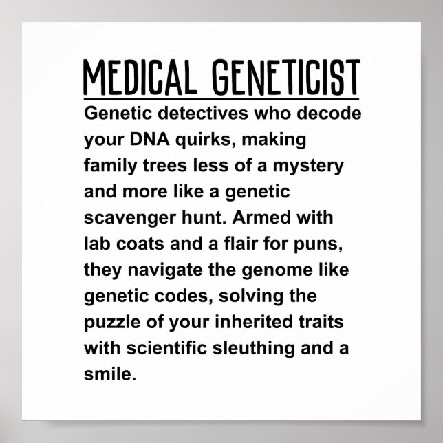 Genetiker Poster (Vorne)