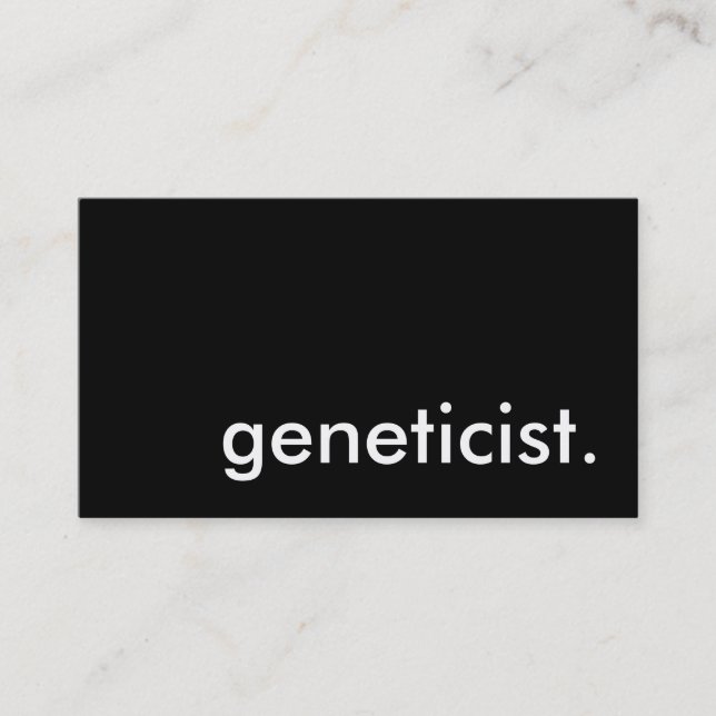 Genetiker. Visitenkarte (Vorderseite)
