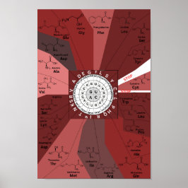 Genetisches Codon-Diagramm Rad der Aminosäuren in  Poster