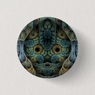 Genetisches Gedächtnis-psychedelisches Gesicht Button