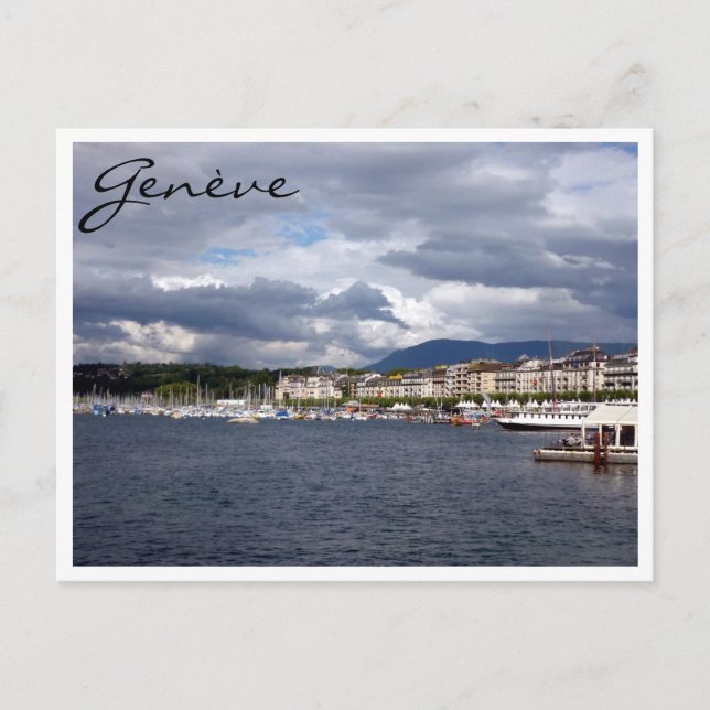 Geneva Lake Leman Postkarte (Vorderseite)