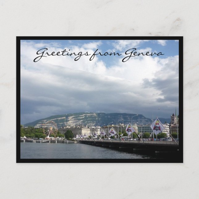 Geneva See Grüße Postkarte (Vorderseite)