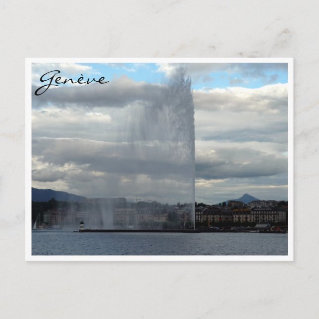 Genève jet d'eau postkarte (Vorderseite)