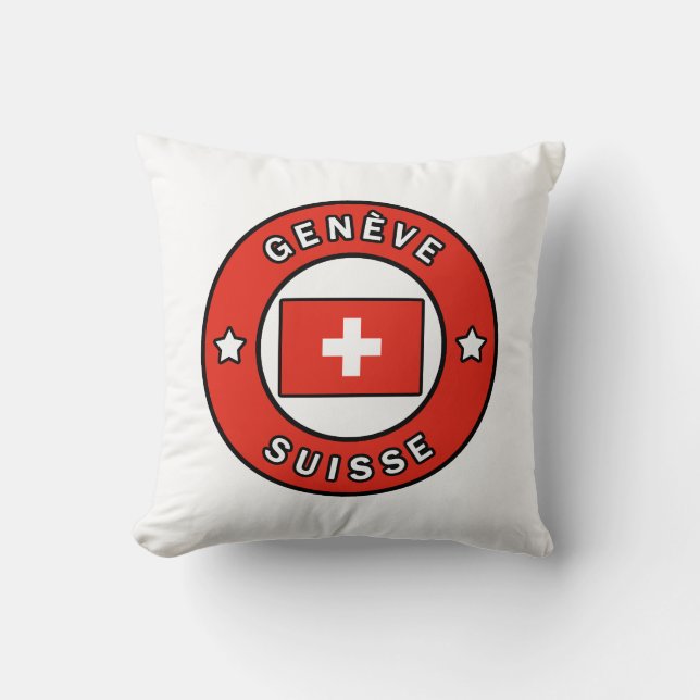 Genève Schweiz Kissen (Vorderseite)