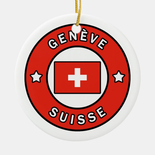 Genève Suisse Keramik Ornament (Vorne)