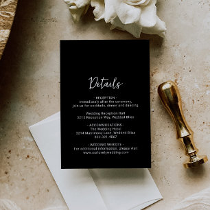 Genevieve Black Foto Moderne Hochzeit Begleitkarte