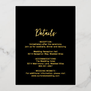 Genevieve Black Foto Moderne Hochzeit Folie Einladungspostkarte