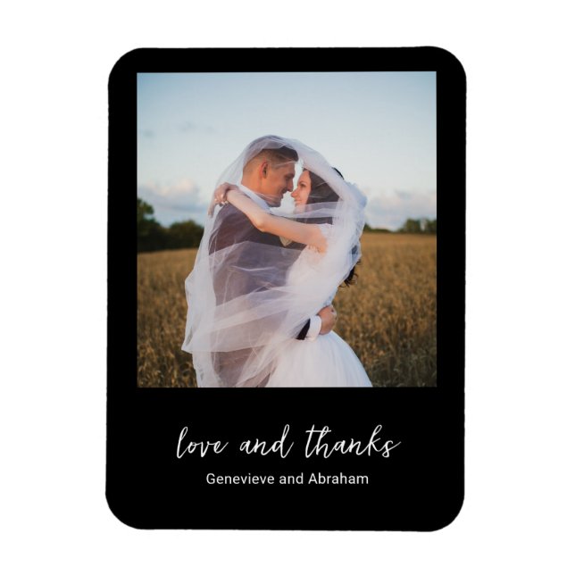 Genevieve Black Foto Moderne Hochzeit Magnet (Vertikal)