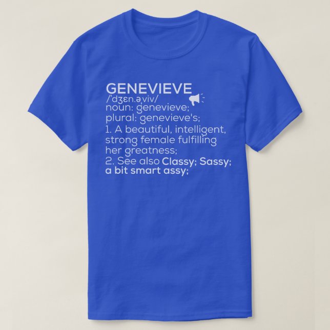 Genevieve Name Genevieve Definition Genevieve Fema T-Shirt (Design vorne)