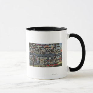 Genf-auf-d-See, Ohio - große Buchstabe-Szenen Tasse
