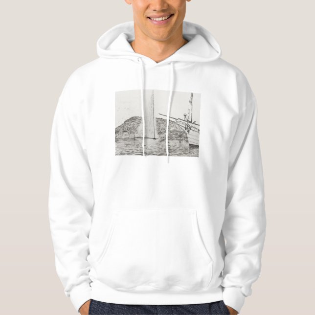 Genf-Brunnen und Bogen von Vergnügungsdampfer 2011 Hoodie (Vorderseite)