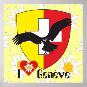 Genf / Genève Schweiz Suisse Svizzera Poster
