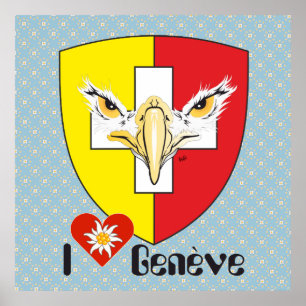 Genf / Genève Schweiz Suisse Svizzera Poster