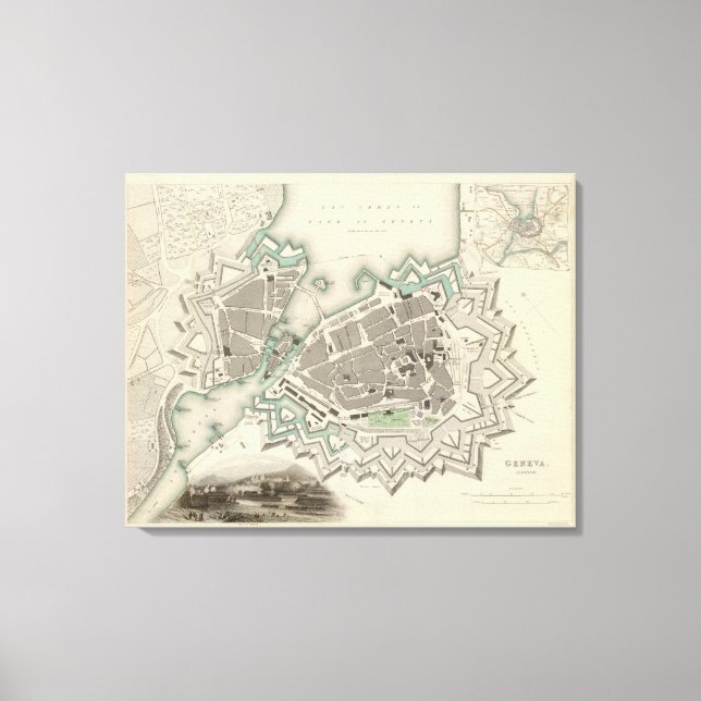 Genf Leinwanddruck (Vorderseite)