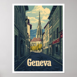 Genf Schweiz Kunst, Dichtung und Musik Poster