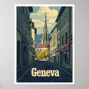 Genf Schweiz Kunst, Dichtung und Musik Poster
