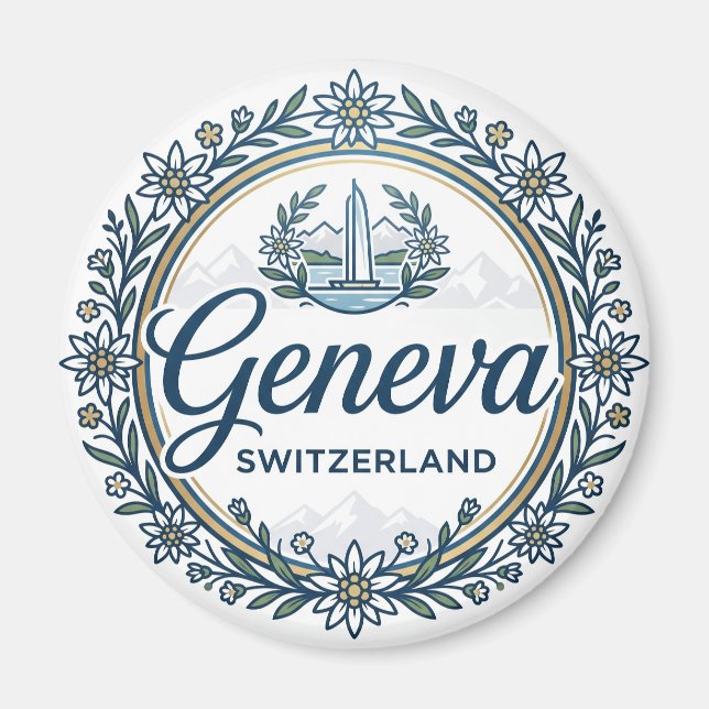 Genf Schweiz Magnet (Vorne)
