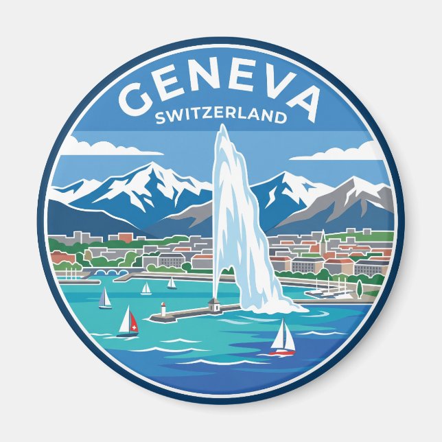 Genf Schweiz Magnet (Vorne)