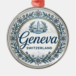 Genf Schweiz Ornament Aus Metall