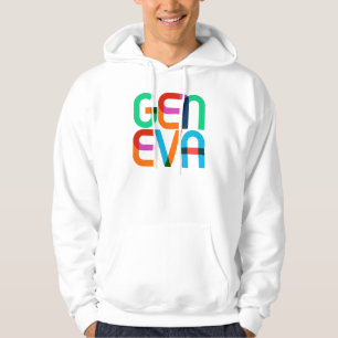 Genf Schweiz Pop Art Briefe Hoodie