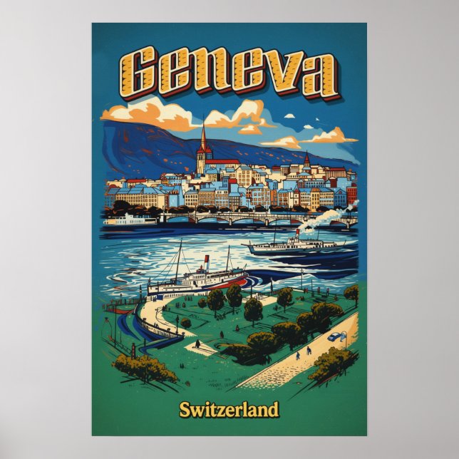 Genf Schweiz Poster  (Vorne)