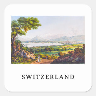 Genf, Schweiz Quadratischer Aufkleber