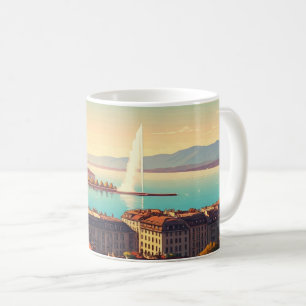 Genf Schweiz Reisen Kaffeetasse