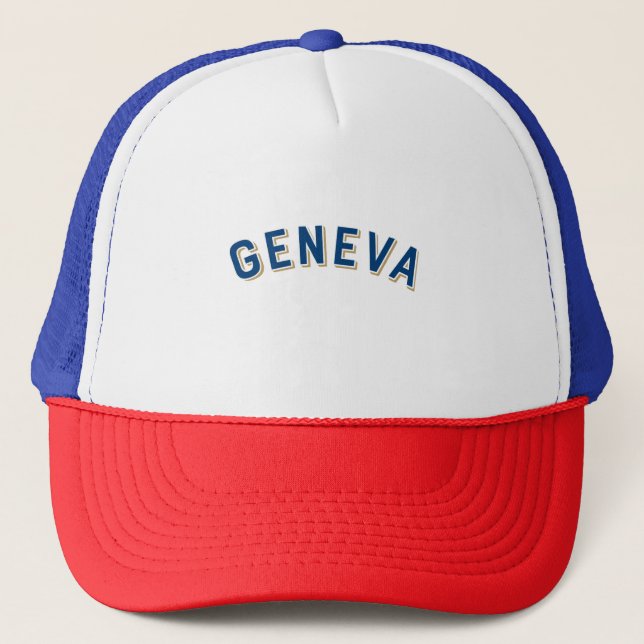 Genf, Schweiz Vintag Arch Truckerkappe (Vorderseite)