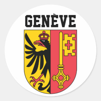 Genf, Schweiz - Wappen Runder Aufkleber