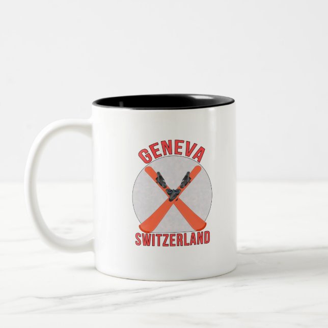 Genf, Schweiz Zweifarbige Tasse (Links)
