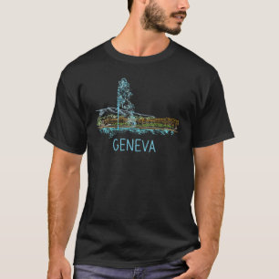 Genf Stadt Schweiz Souvenir für Männer Frauen T-Shirt