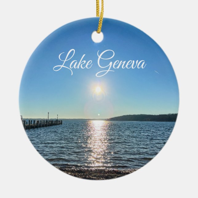 Genfer Keramik Wisconsin Ornament (Vorne)